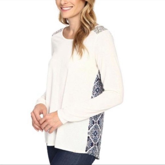 PrAna boho Chic Mandala Jivani Top Long Sleeves mosaic pattern athleisure Medium - Picture 2 of 12